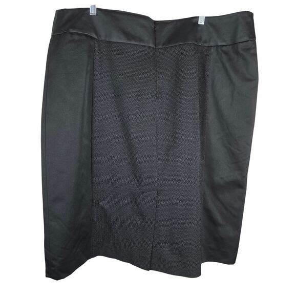 Voyage by Marina Rinaldi Black Wool Blend Business Women's Skirt 31 US 22 - Picture 2 of 5